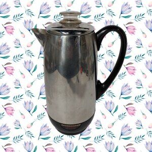 Coffee Pot Vintage Farberware Superfast 2-12 Cup Percolator 142 NY USA